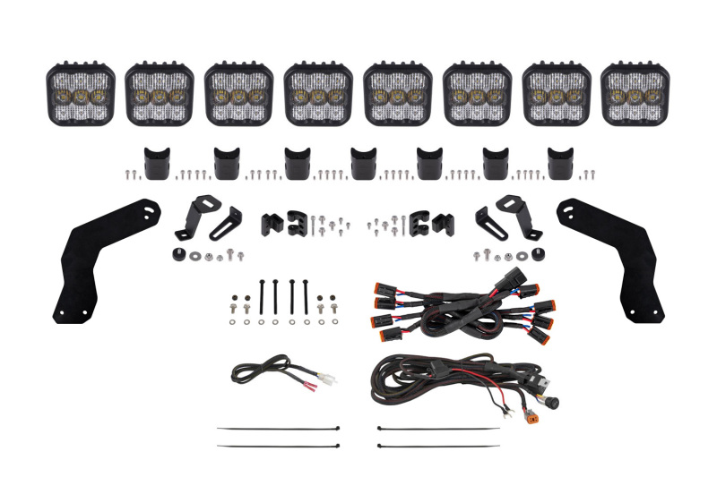 Can-Am Maverick X3 LED Light Bars - Diode Dynamics - SS5 Pro CrossLink Roof Kit - White - `17-`25